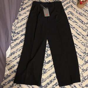 Elegant Black Wide Leg Women's Trousers